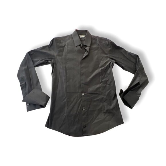 Dolce & Gabbana gold gray boys shirt size 15/38